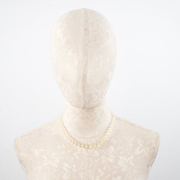 Vintage Clear Czech Glass Beaded Crystal Choker Necklace - Picture 6 of 6